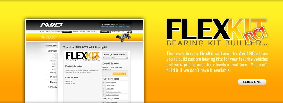 Avid RC FlexKit Bearing Kit Builder
