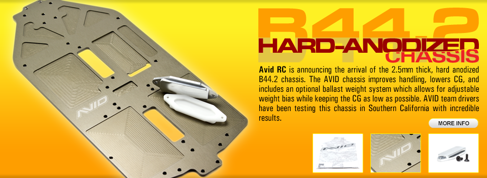 Avid RC B44.2 Hard-Anodized Aluminum Chassis
